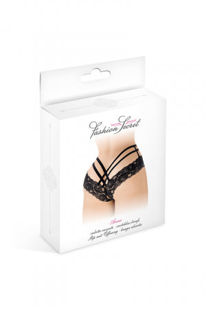 Tanga ouvert Anne noir