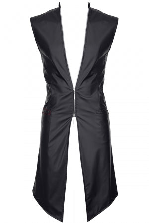 Veste longue sans manche wetlook Marco