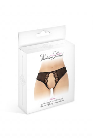 Culotte noire ouverte Ambre