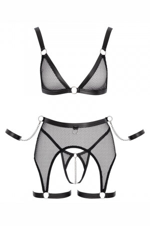 Ensemble Fetish noir en dentelle