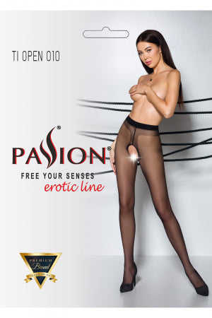 Collants ouverts 20 deniers noir 6