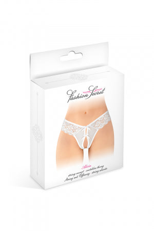 String ouvert Alicia blanc