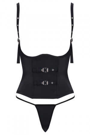 Ensemble corset seins nus noir Cottelli PARTY