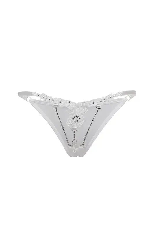 String ouvert à strass blanc LollyDoll