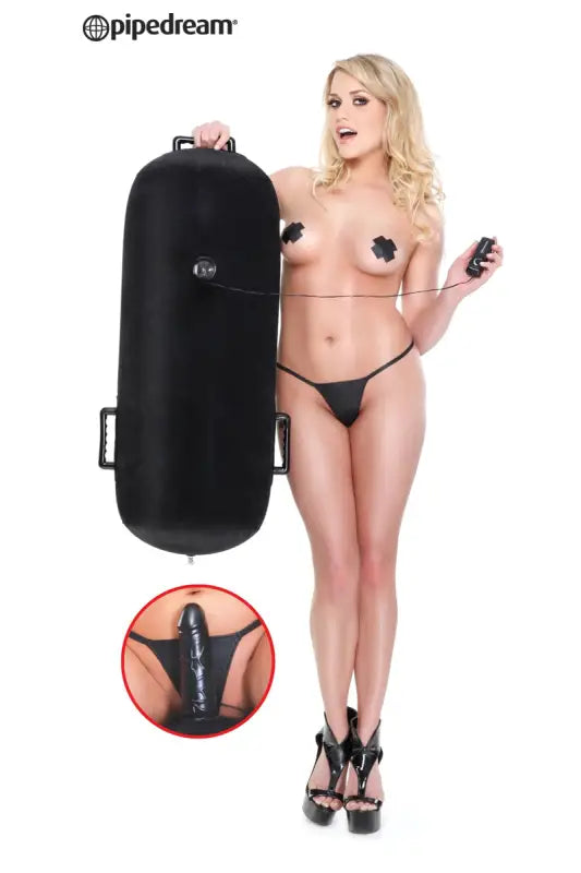 Jouet sexuel noir gonflable.