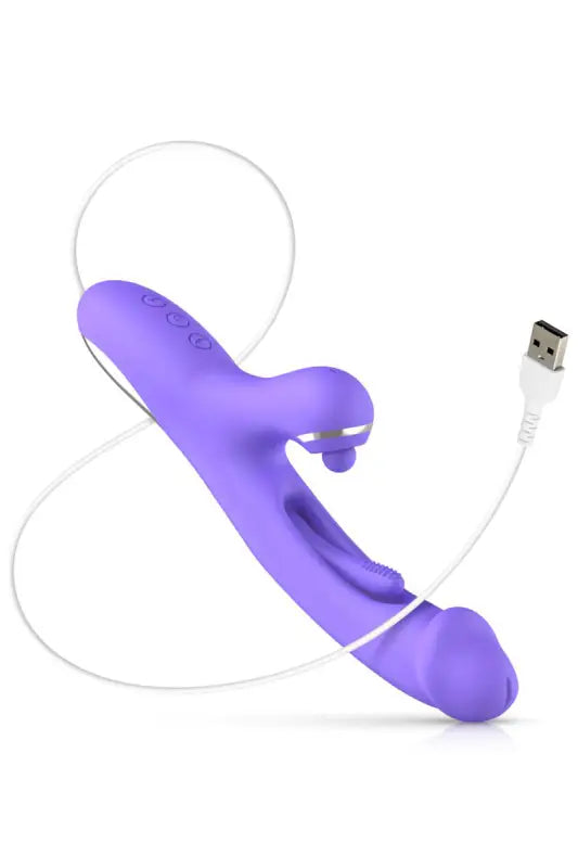 Vibrateur rechargeable violet.