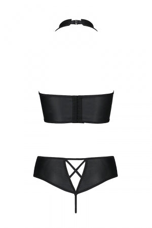 Bustier et string faux cuir Nancy Passion