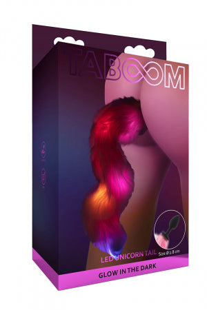 Plug anal Licorne avec queue lumineuse