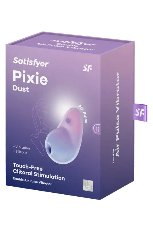 Boîte Pixie Dust de Satisfyer. Stimulateur Pixie Dust air pulsé et vibrations - rose et violet