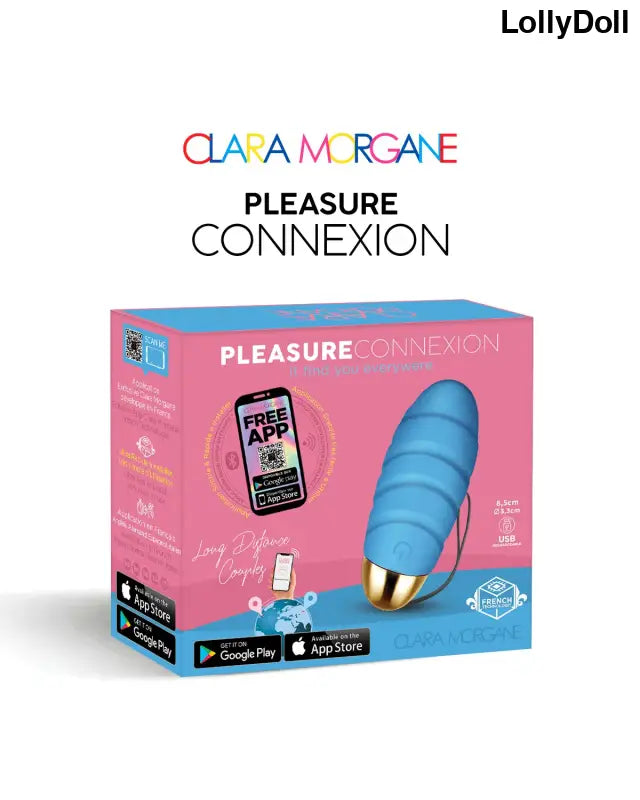 Pleasure connexion bleu - Oeuf vibrant - Clara Morgane - Oeuf vibrant disponible chez LollyDoll, pas cher