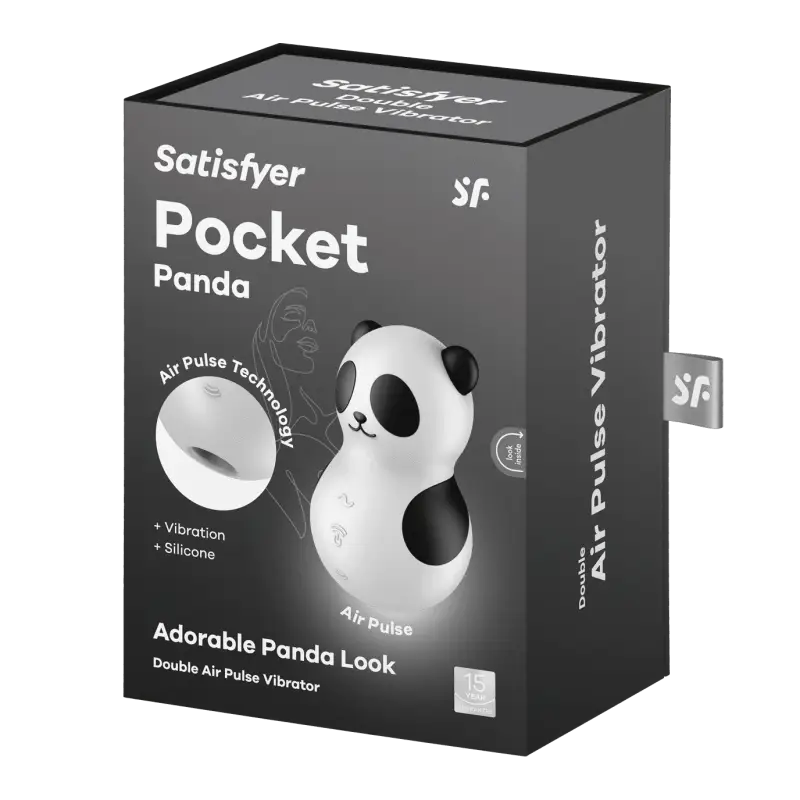 Pocket Panda - Air pulse et vibration stimulateur clitoridien multifonctions de la marque Satisfyer dispo chez LollyDoll 
