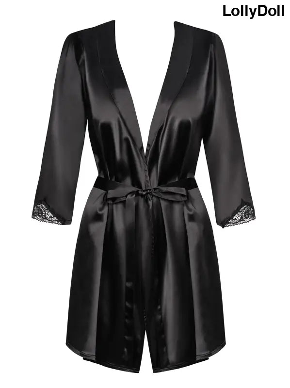 Découvrez le luxueux peignoir Satinia noir, idéal pour vous envelopper de douceur et de confort. Avec sa matière satinée et sa couleur élégante, c'est l'accessoire parfait pour vos moments de détente à la maison. Ajoutez une touche de sophistication à votre routine quotidienne. Disponible chez LollyDoll.