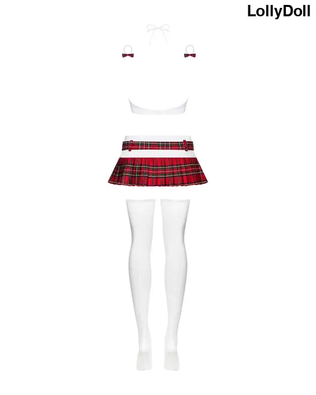 Découvrez le superbe costume Schooly en rouge et blanc, parfait pour ajouter une touche de séduction à vos soirées déguisées. Avec sa coupe ajustée et ses couleurs vibrantes, ce costume sexy mettra en valeur votre silhouette avec élégance. Disponible chez LollyDoll pour un look irrésistible et plein de style.