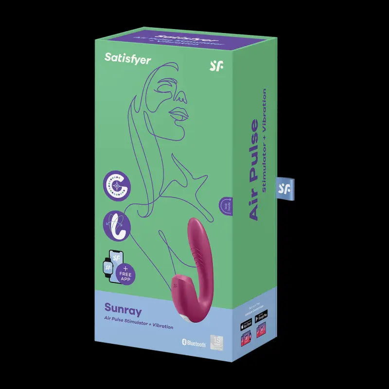 Découvrez le Stimulateur clitoridien et Vibromasseur point G Satisfyer Sunray en violet, un jouet sensuel conçu pour offrir des plaisirs intenses. Profitez de ses vibrations puissantes pour stimuler vos zones érogènes préférées. Un incontournable pour des moments de plaisir en solo ou en couple. Disponible chez LollyDoll.