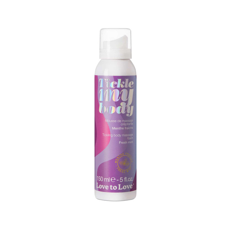 Mousse massage crépitante érotique menthe Love to Love Tickle My Body — flacon doseur 150ml