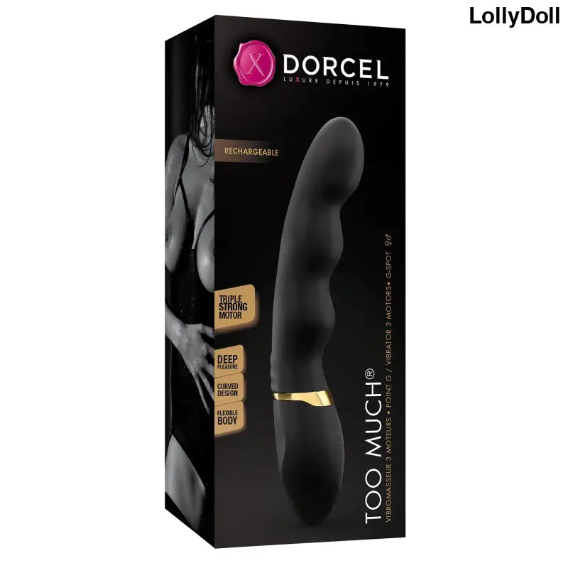 Vibromasseur Dorcel Too Much 2.0 - Noir et Or - Dorcel - Vibromasseur disponible chez LollyDoll, pas cher